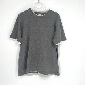 Eleventy Shirt Mens XXL Gray T Shirt Layered Italian Classic Basic Minimalist